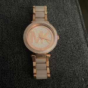 Rose gold MK watch